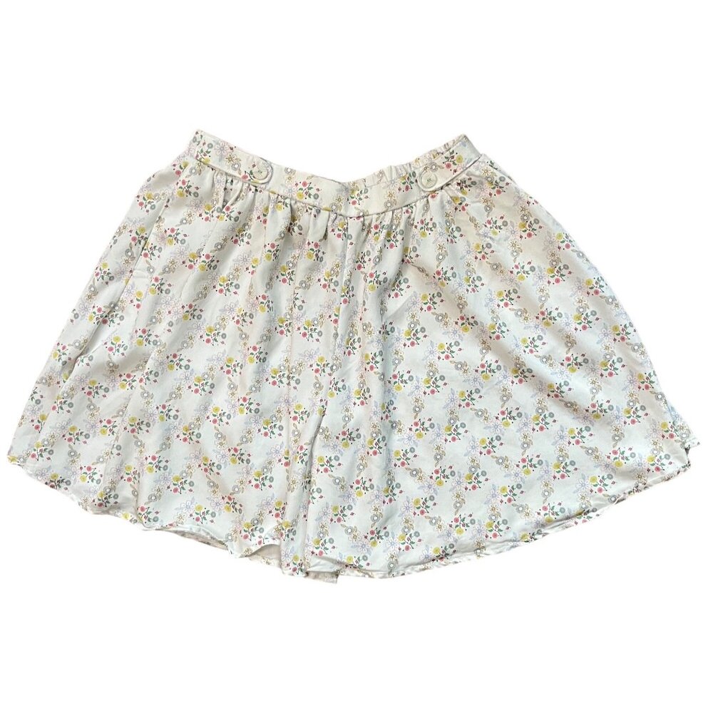 Matilda Jane 12 Flouncy Floral Shorts Hello Lovely Ivory Floral Rayon Ditsy Pink